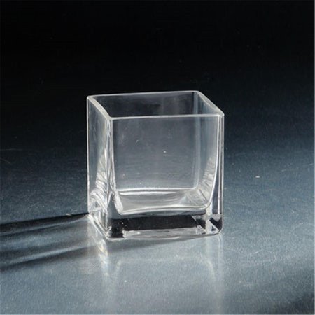 DIAMOND STAR Diamond Star 08804C 4 x 4 x 4 in. Square Glass Votive; Clear 08804C